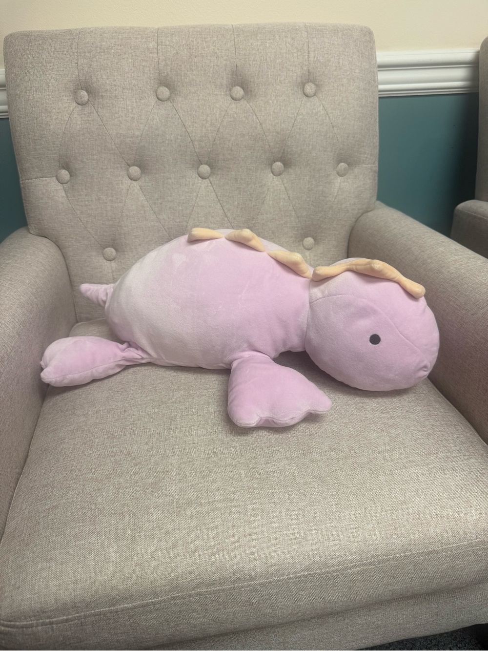Pillowfort purple dinosaur weighted stuffed animal plush relax cuddle 3lbs. EUC